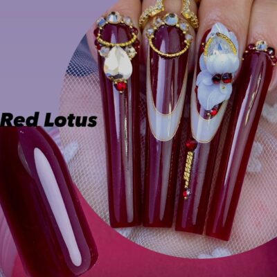 Ab12...Acrylic Red Lotus 2oz