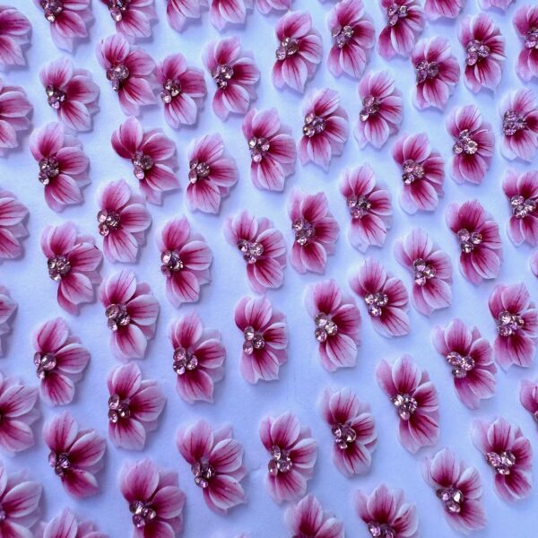 #12....Acrylic Flower ... 2PCS