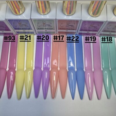 7Pcs Pastel Collection Rubber Base