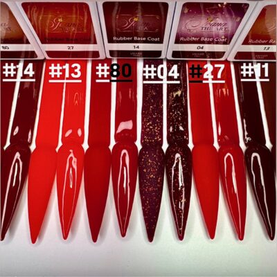 6Pcs Red Rubber Base Collection